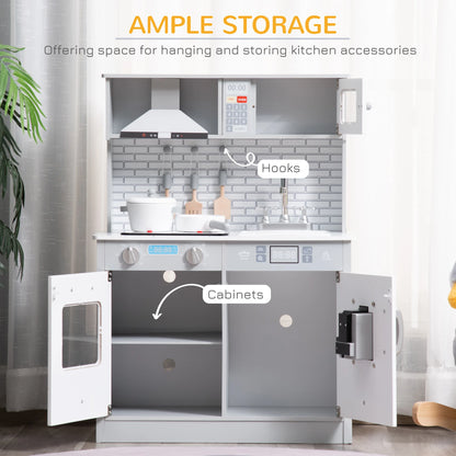 Kids Kitchen Play Set, Pretend Cooktop with Sound, Light, 3-6 Years Play Kitchen at Gallery Canada