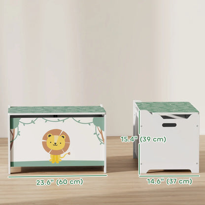 Kids Storage Chest with Lid, Safety Hinges, Green Baby & Kids Storage at Gallery Canada