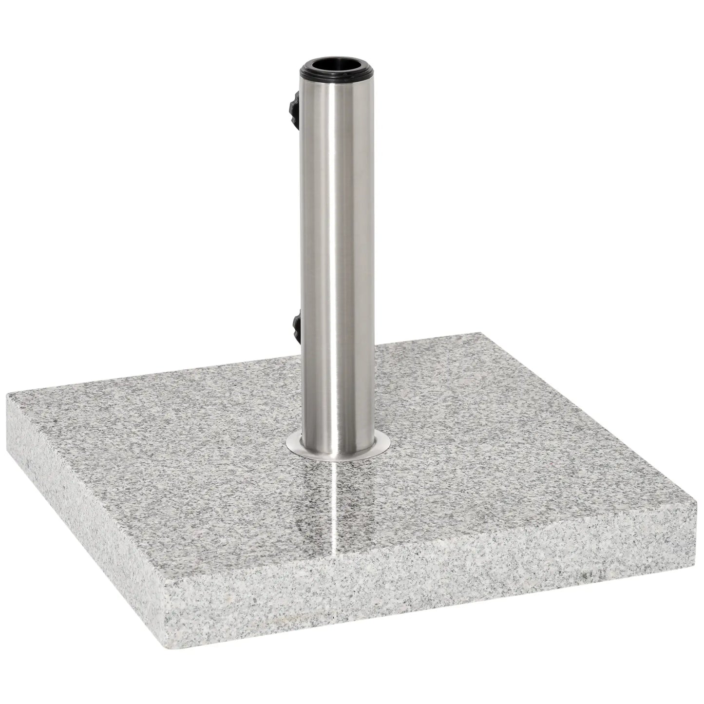 16.5" Marble Umbrella Stand, Heavy Holder Base With Wheels, Grey Umbrella Bases at Gallery Canada