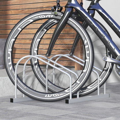 Porte-vélos ajustable pour 2 vélos, support en acier, organisateur de garage, argent