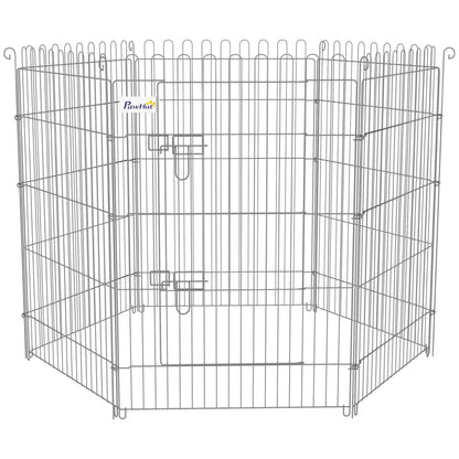 36 Inch 8-Panel Dog Playpen, Foldable Pet Exercise Crate, Black Dog Cages & Crates at Gallery Canada
