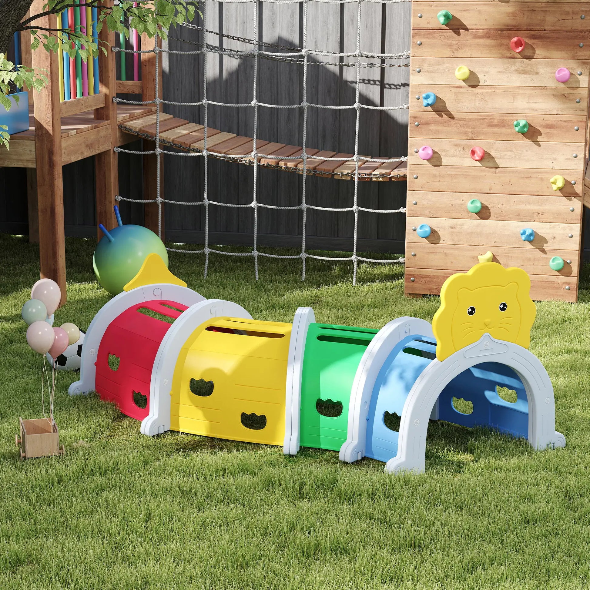 Lion Design Tunnel for Kids, 3-6 Years, Multicoloured Children's Play Tunnels at Gallery Canada