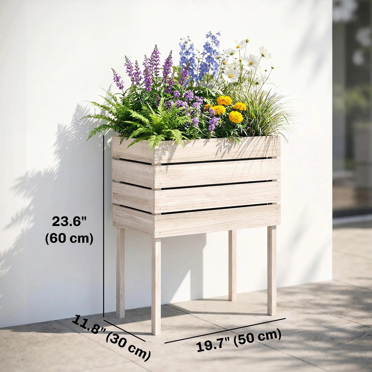 4PCS Wooden Raised Garden Beds, DIY Elevated Planter Box Kit, Indoor Outdoor Elevated Garden Beds at Gallery Canada
