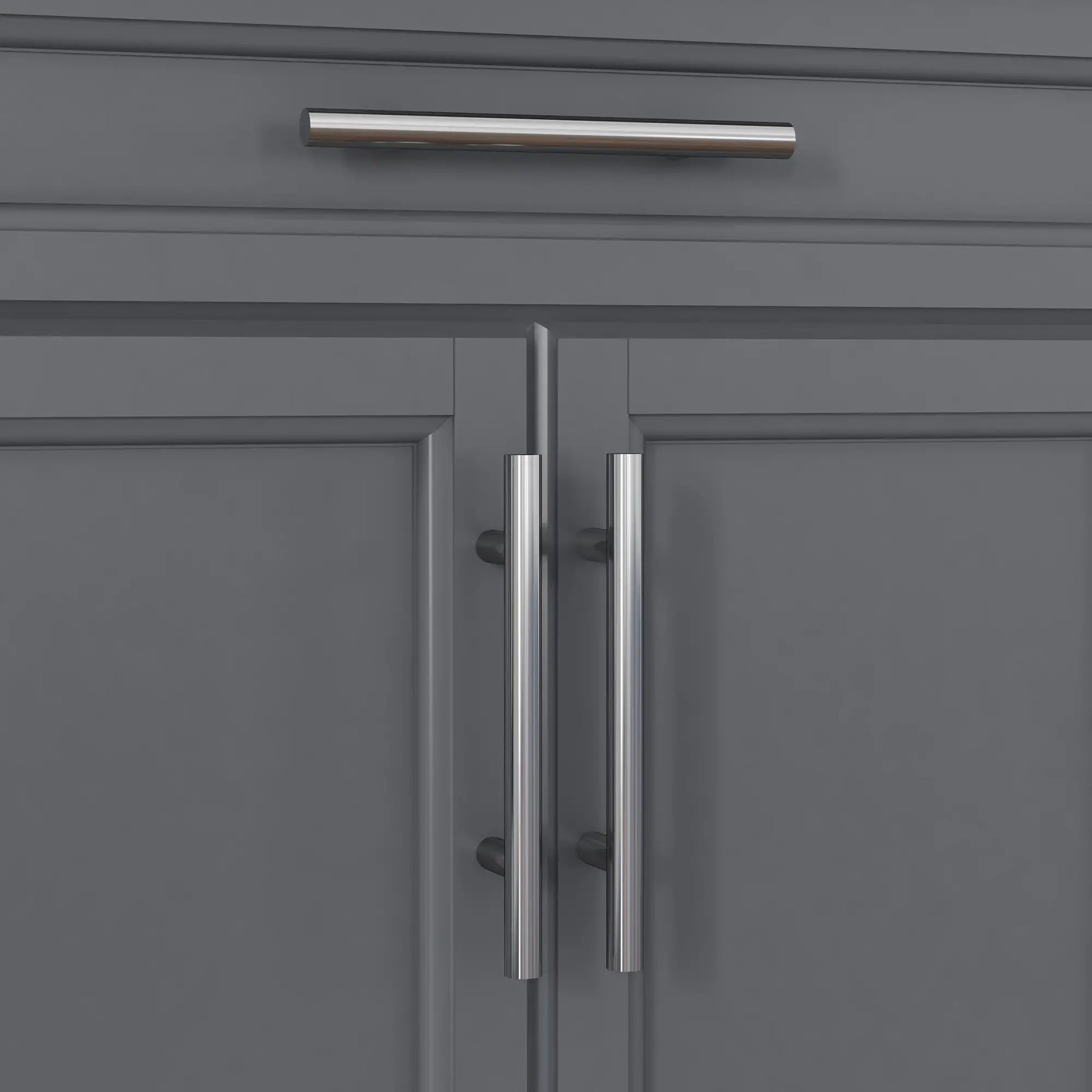 Kitchen Island, Stainless Steel Top, Rolling Cart with Drawer, Grey Kitchen Islands & Kitchen Carts at Gallery Canada