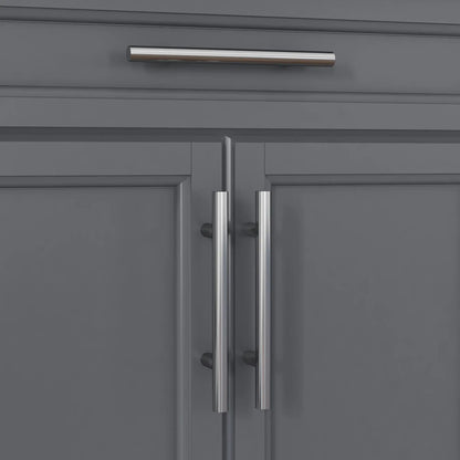 Kitchen Island, Stainless Steel Top, Rolling Cart with Drawer, Grey Kitchen Islands & Kitchen Carts at Gallery Canada