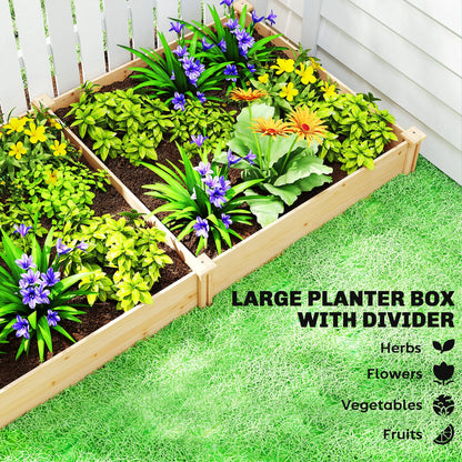 Wooden Raised Garden Bed, Planter Box With Divider, Open Bottom, DIY Painting Raised Garden Beds at Gallery Canada