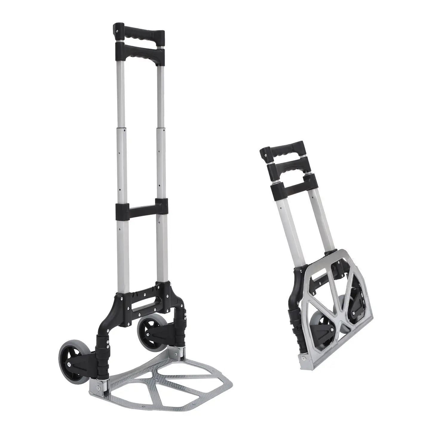 Folding Hand Truck, 2 Wheels, Heavy Duty, 3 Level Handle, 154lbs Capacity, Aluminum Folding Hand Trucks at Gallery Canada