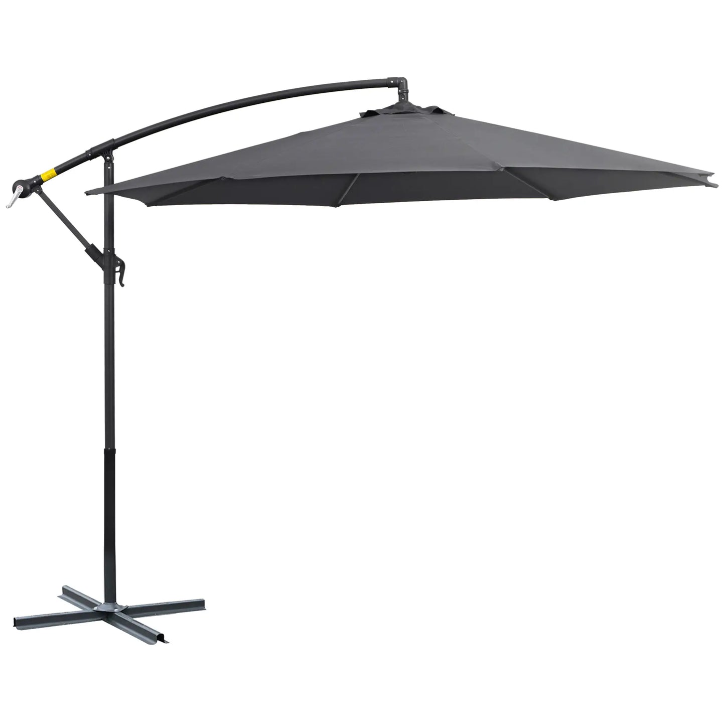 Deluxe Patio Umbrella, Φ10', Offset Sunshade, Crank, Grey Cantilever Umbrellas at Gallery Canada