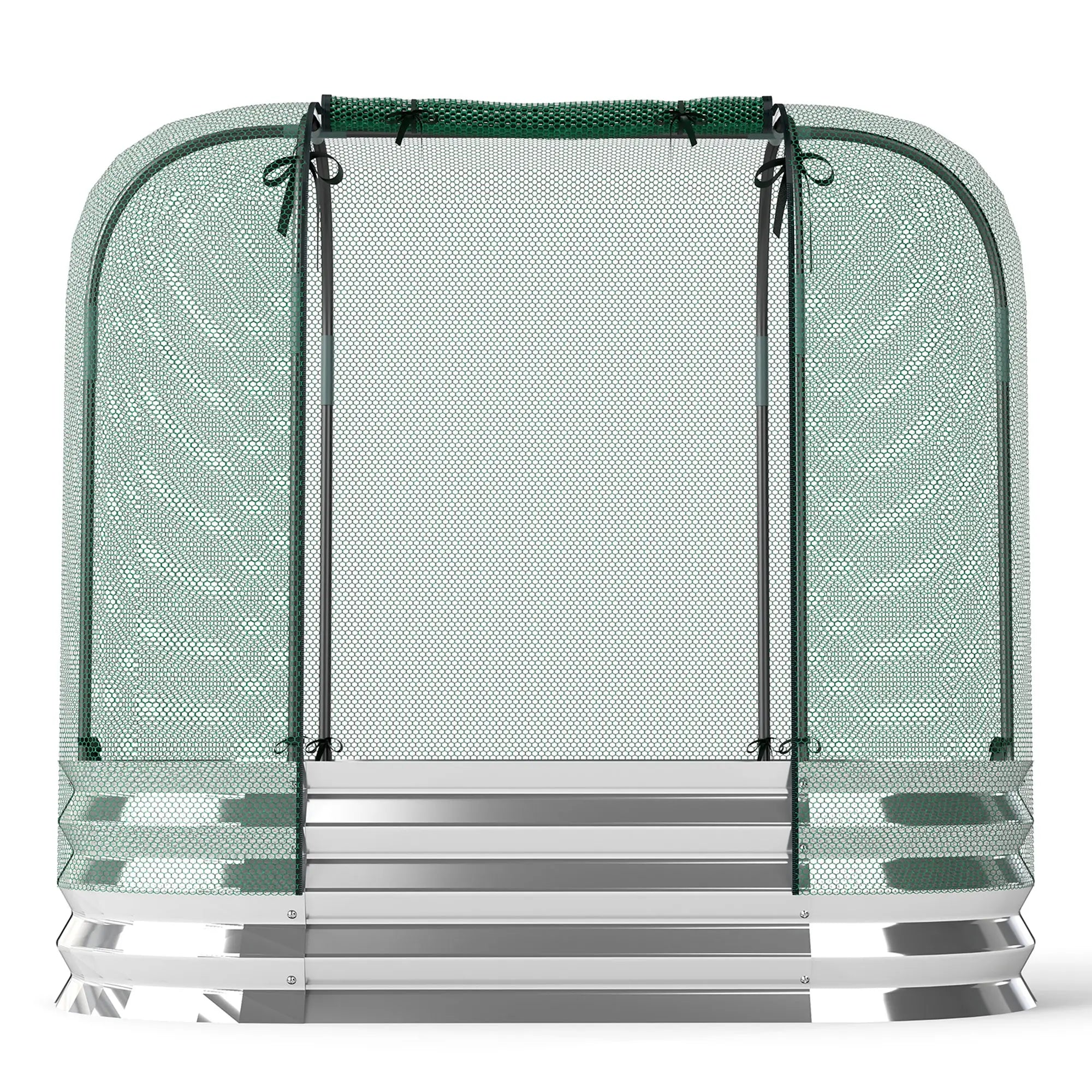 Galvanized Raised Garden Bed, Crop Cage Net Cover, Outdoor Planter Box Raised Garden Beds at Gallery Canada