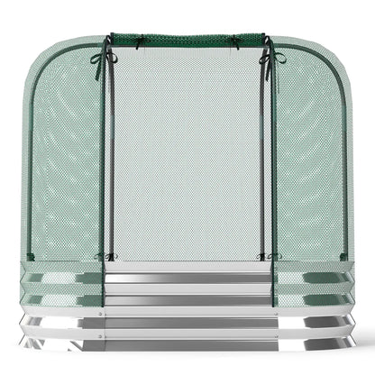 Galvanized Raised Garden Bed, Crop Cage Net Cover, Outdoor Planter Box Raised Garden Beds at Gallery Canada