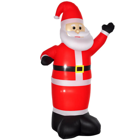 8ft Inflatable Santa Claus, LED Yard Display for Garden Christmas Inflatables Red at Gallery Canada