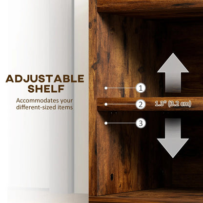 Shoe Bench with Padded Cushion, Hidden Storage, Rustic Brown Shoe Storage Cabinets & Racks at Gallery Canada