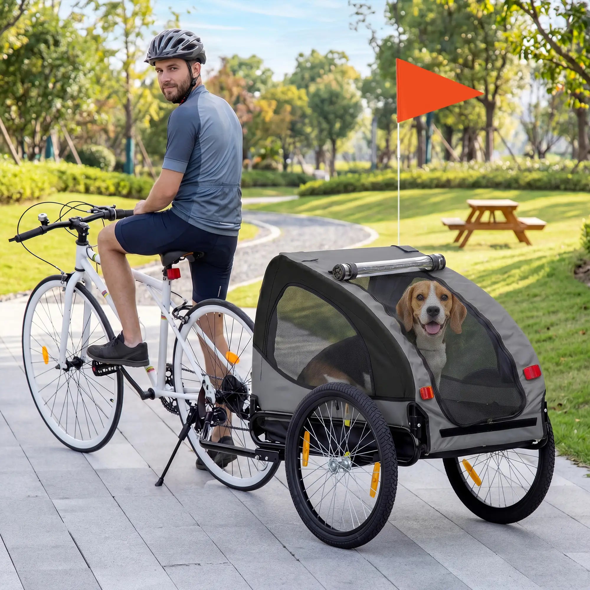 Dog Bike Trailer, Hitch Coupler, Quick Release Wheels, Medium, Black Dog Bike Trailers & Strollers at Gallery Canada