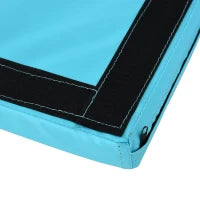 4'x8'x2" Folding Gymnastics Tumbling Mat, Exercise Mat with Carrying Handles for Yoga, MMA, Martial Arts, Stretching, Core Workouts, Light Blue Gymnastics Mats at Gallery Canada