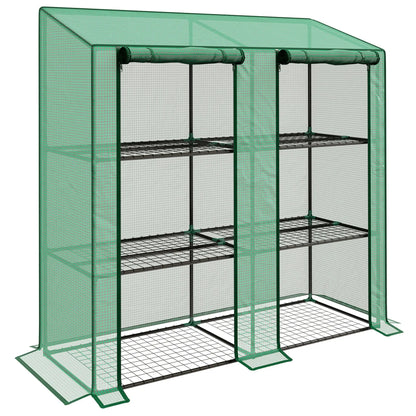 Portable Mini Greenhouse, 3 Tier Shelves, Reinforced PE Cover, 56.3" x 18.1" x 59.4" Greenhouses at Gallery Canada