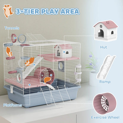 3-Tier Hamster Cage With Exercise Wheel, Food Bowl, Water Bottle Hamster Cages at Gallery Canada