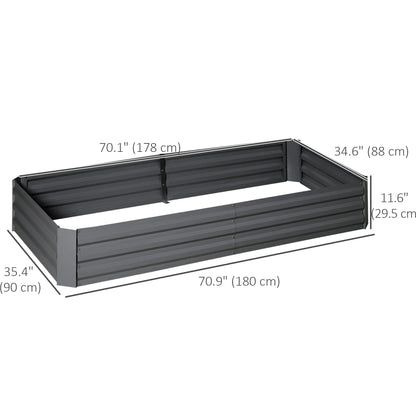6' x 3' x 1' Raised Garden Bed, 2 Trellis Tomato Cages, Steel Frame, Dark Grey Raised Garden Beds at Gallery Canada
