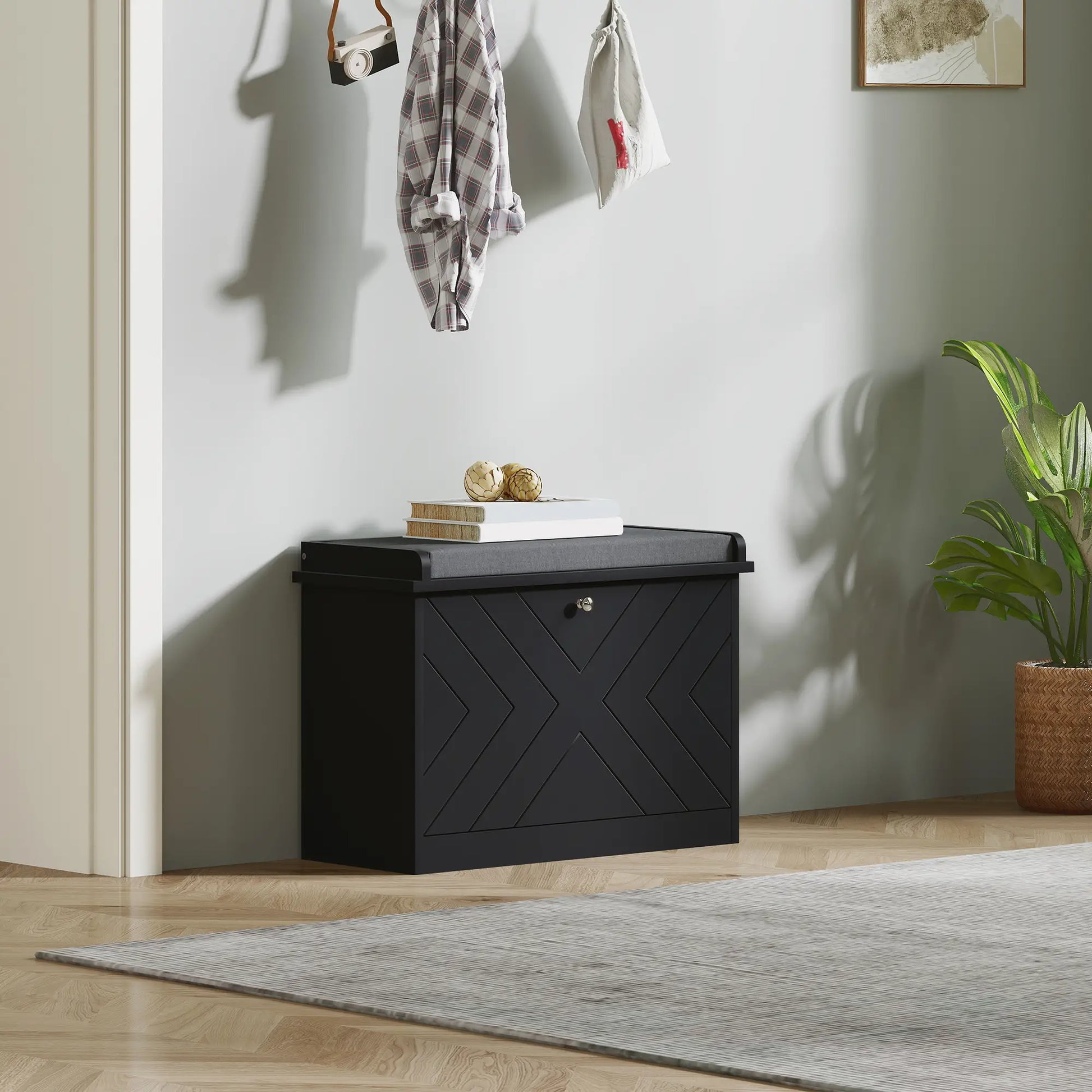 Shoe Storage Bench with Seat, Flip Drawer, Adjustable Shelf, 6 Pairs Shoe Storage Cabinets & Racks at Gallery Canada