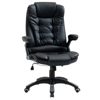 PU Leather Executive Recliner Office Chair, Swivel Wheels, Adjustable Height, Black Executive & Manager Chairs Black at Gallery Canada