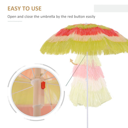 6FT Beach Umbrella, Tilt Sunshade, Adjustable Height, Multi-Color Beach Umbrellas at Gallery Canada
