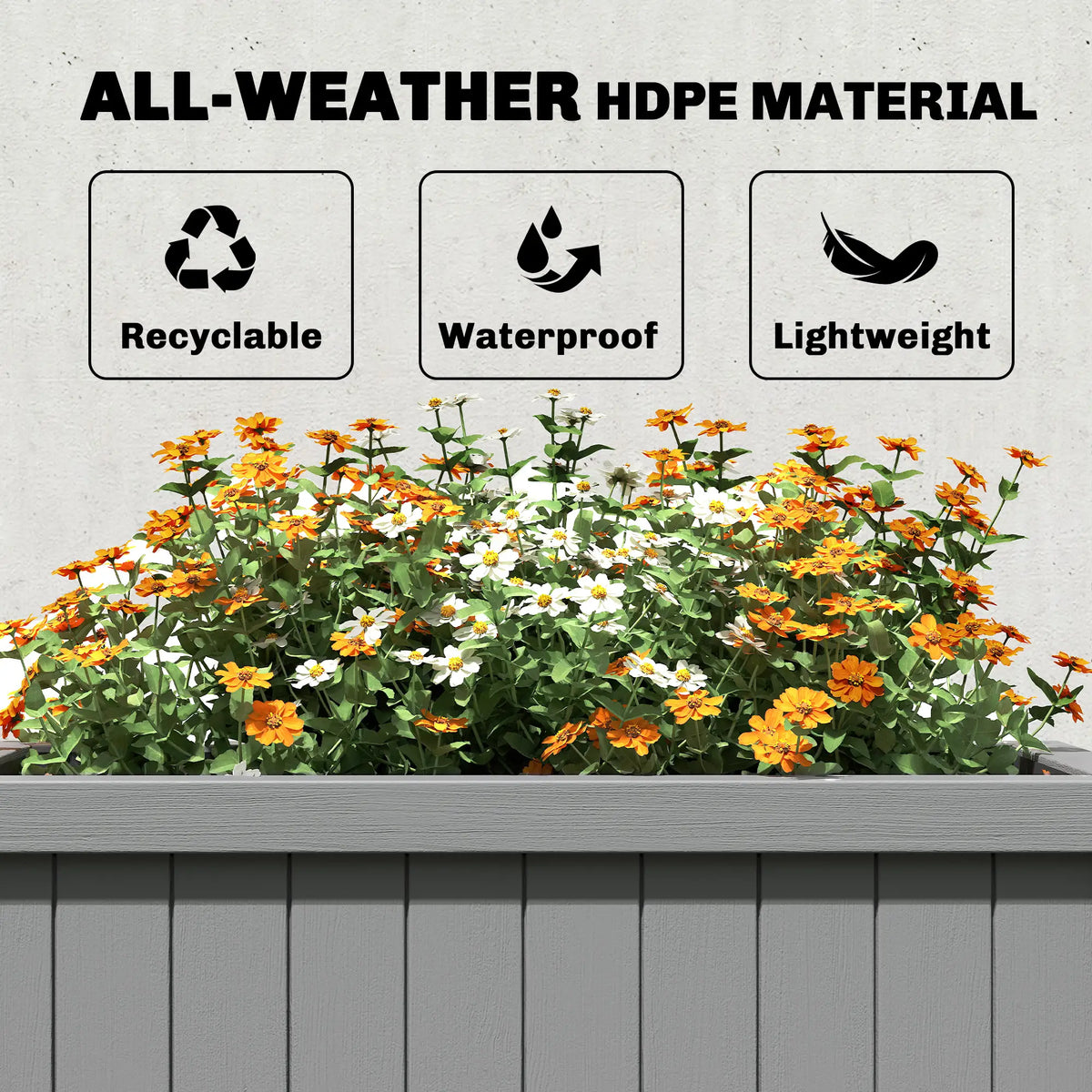 Raised Garden Bed With Legs, HDPE Planter With Drainage Holes Elevated Garden Beds at Gallery Canada