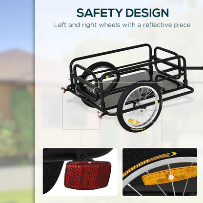 Folding Bicycle Cargo Trailer, Utility Bike Cart, Black Bike Cargo Trailers at Gallery Canada