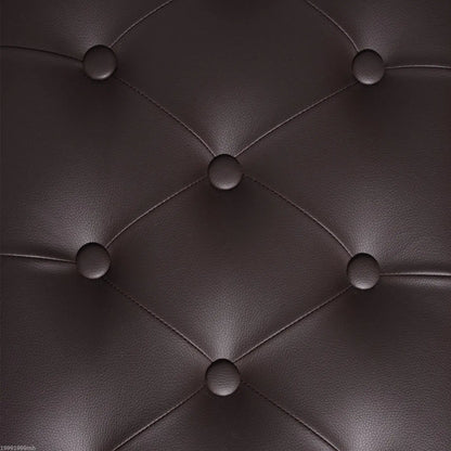 Faux Leather Padded Piano Bench, Double, Music Storage, Brown Piano Benches at Gallery Canada