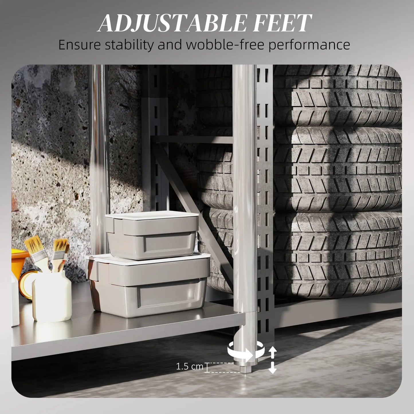 Stainless Steel Workbench, 35 x 24 x 34 Inch, Heavy Duty Table With Shelf