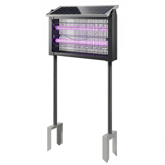 Solar Bug Zapper Outdoor, 3500 V Electric Mosquito Zapper, 14 ft Cord, Black Garden Accessories Black at Gallery Canada