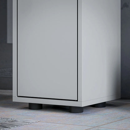 71" Tall Bathroom Cabinet, Narrow Toilet Paper Storage, 2 Door, Adjustable Shelves, Grey Bathroom Cabinets at Gallery Canada