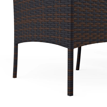 3-Piece Wicker Bistro Set, 2-Tier Glass Top Table, Beige Bistro Sets at Gallery Canada