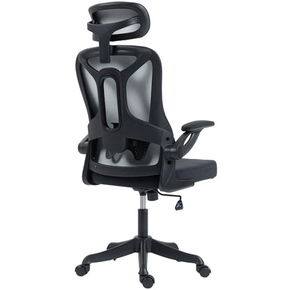 Ergonomic Office Chair, Adjustable Lumbar Support, Headrest, Flip-up Armrests, Black Task Chairs at Gallery Canada