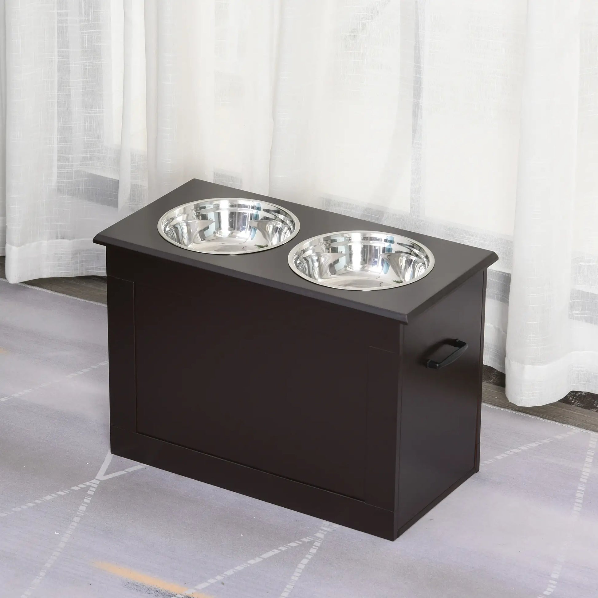 Elevated Dog Bowls, 2 Stainless Steel, Large Size, Coffee Dog Bowls at Gallery Canada