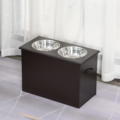 Elevated Dog Bowls, 2 Stainless Steel, Large Size, Coffee Dog Bowls at Gallery Canada