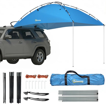 SUV Car Awning Camping Tent, 3000mm Waterproof, Light Blue Camping Tents at Gallery Canada