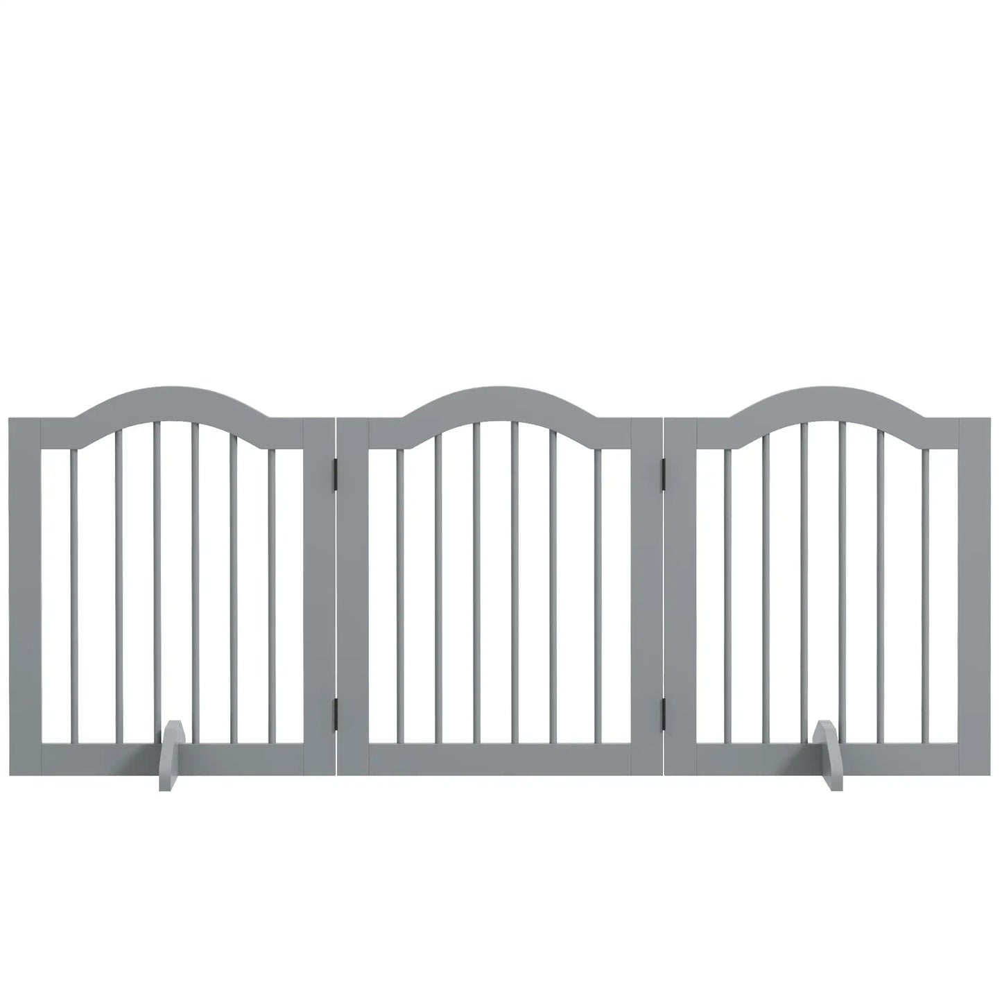 24" Freestanding Pet Gate, 2 Support Feet, Light Grey Houses, Kennels & Pens Light Grey at Gallery Canada