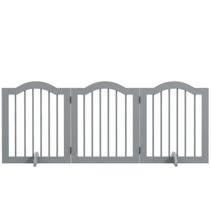 24" Freestanding Pet Gate, 2 Support Feet, Light Grey Houses, Kennels & Pens Light Grey at Gallery Canada