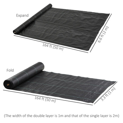 6.5ft x 164ft Weed Barrier, Landscape Fabric, Garden Weed Control, 4.6oz Weed Barrier Fabrics at Gallery Canada