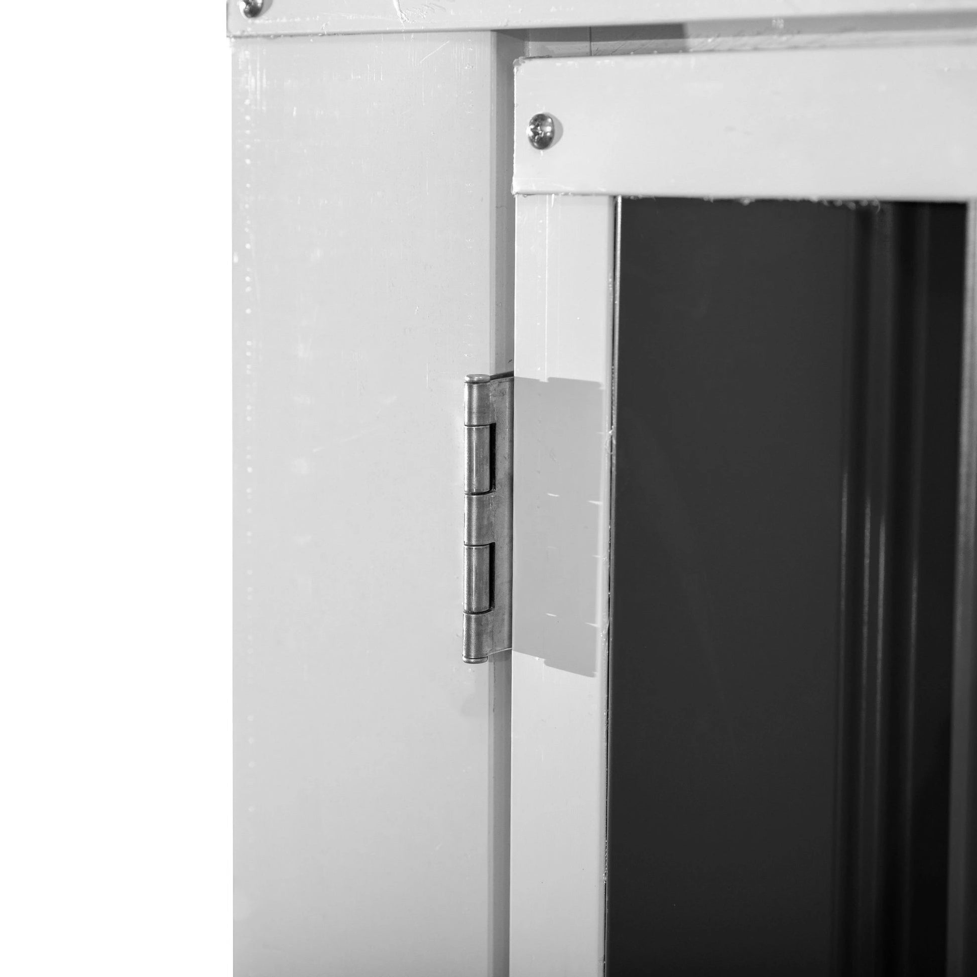 Outdoor Metal Storage Shed, Double Door with Vents, Dark Grey Sheds at Gallery Canada