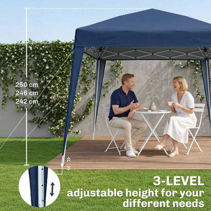 8' x 8' Pop Up Canopy, Portable Folding Tent, Blue Pop Up Canopies at Gallery Canada