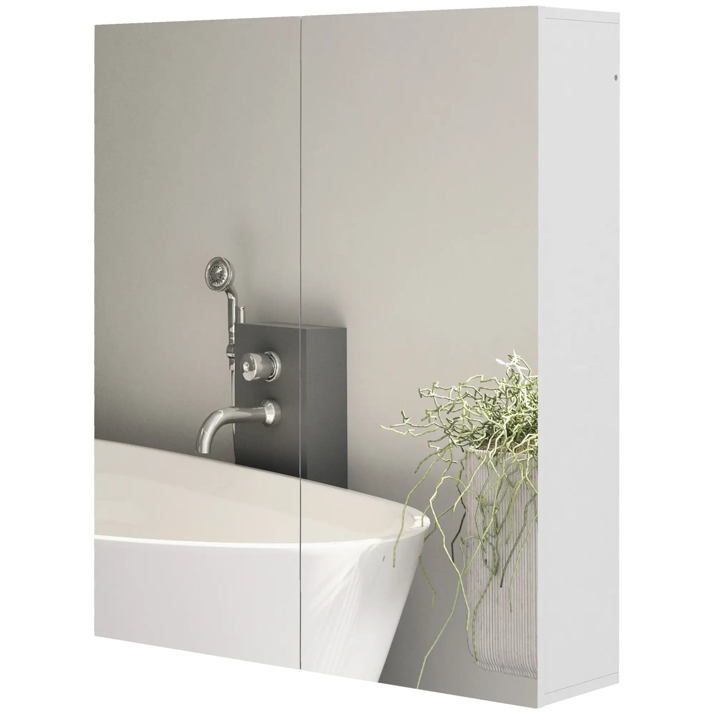 Wall Mounted Mirror Cabinet, Bathroom Medicine, 2 Doors, Adjustable Shelf Mirror Medicine Cabinets at Gallery Canada