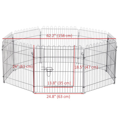 24inch 8-Panel Foldable Dog Playpen, Black Houses, Kennels & Pens at Gallery Canada
