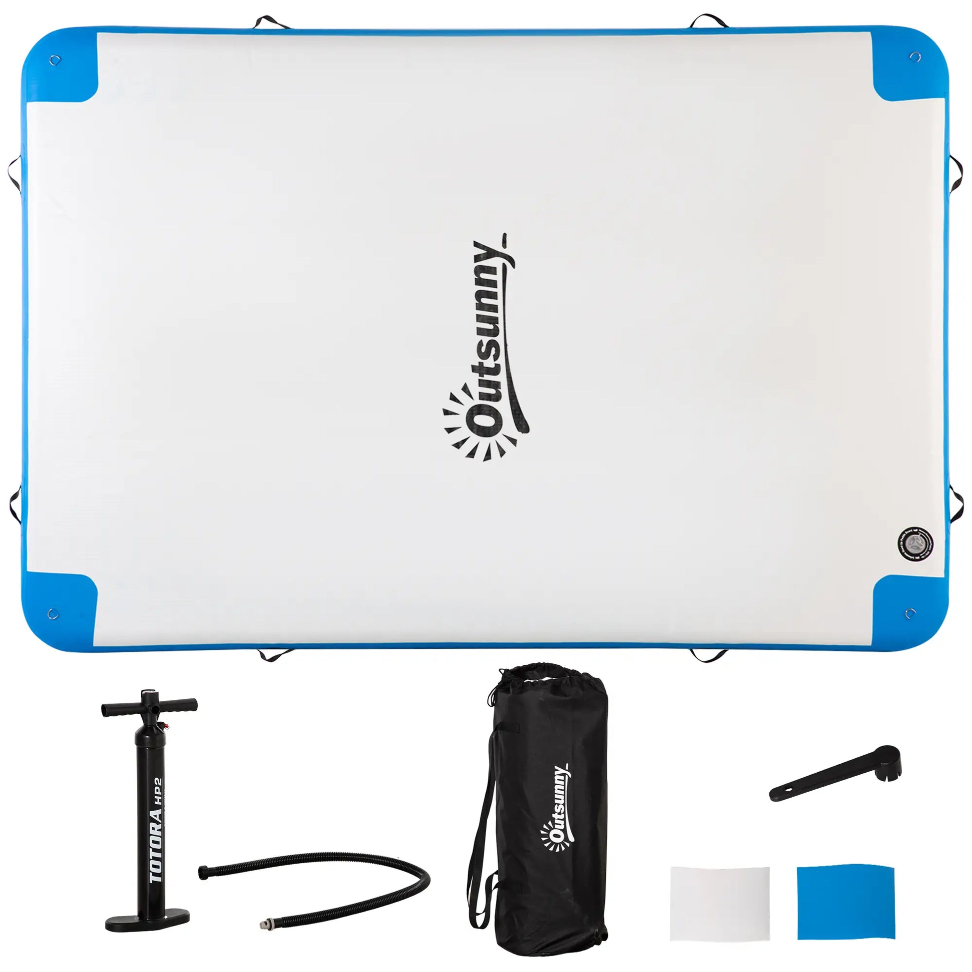 8' x 6' Inflatable Water Dock, with Air Pump, Backpack, Blue Floating Water Mats at Gallery Canada