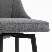 Swivel Bar Stools Set of 2, Counter Height, Dark Grey