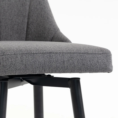 Swivel Bar Stools Set of 2, Counter Height, Dark Grey