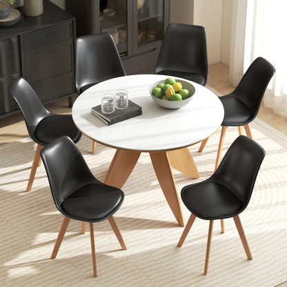 Modern Dining Table Chairs Set Of 6, Rubber Wood Kitchen Table Chairs Dining Chairs at Gallery Canada
