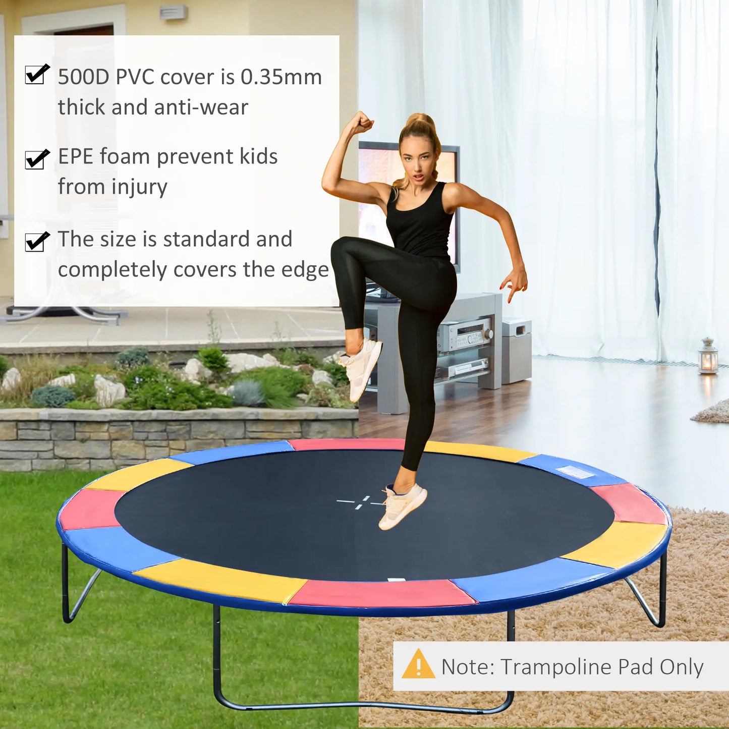 14FT Trampoline Pad, ⌀168", Replacement, Jump Bounce, Colorful Trampolines at Gallery Canada