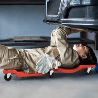 Chariot de mécanicien de 40 pouces, capacité de 330 LBS, rouge