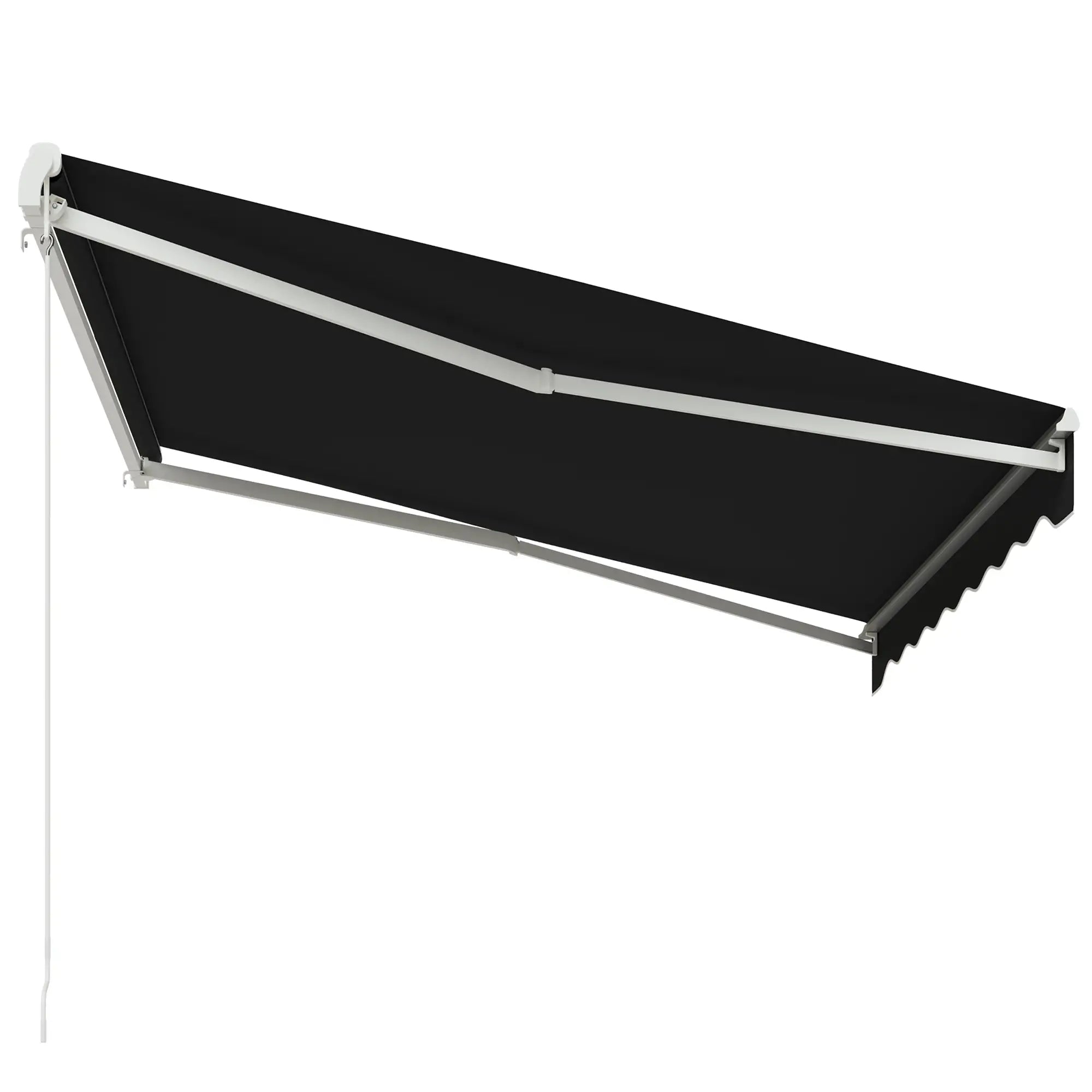 10' x 8' Electric Retractable Awning, UV Protection, Black Deck Awnings Black at Gallery Canada