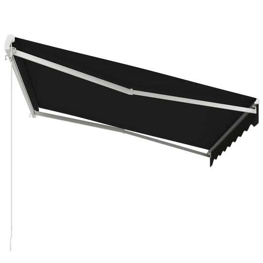 10' x 8' Electric Retractable Awning, UV Protection, Black Deck Awnings Black at Gallery Canada